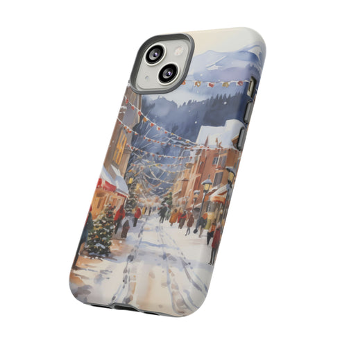 Bustling Victorian Christmas Market - Impact Resistant Phone Case